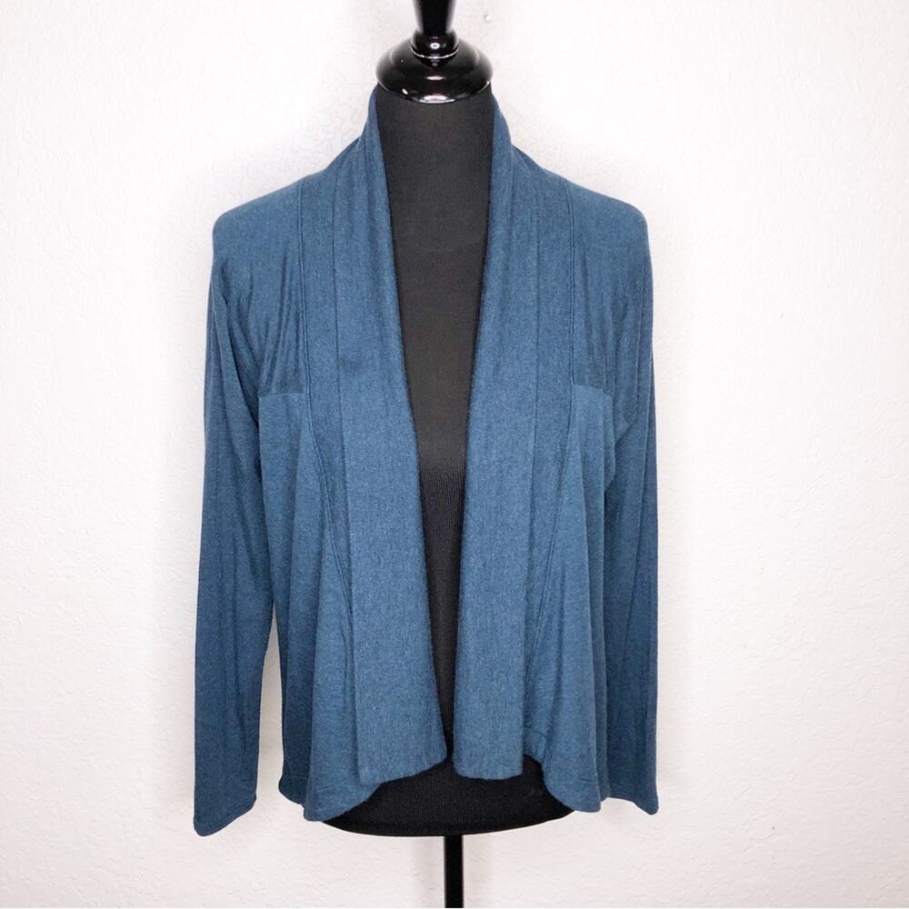 Athleta blue open front draped cardigan size Small